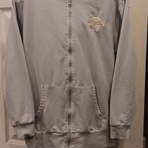 Sanrio Womens Kawaii Baby Blue Zip-Up Jacket Size M-L